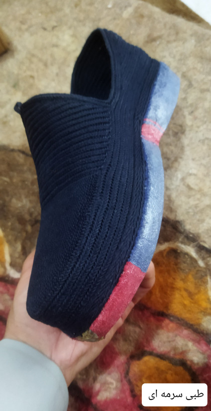 گیوه کلاش رنگ سرمه ای مدل طبی